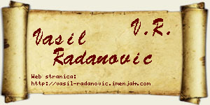 Vasil Radanović vizit kartica